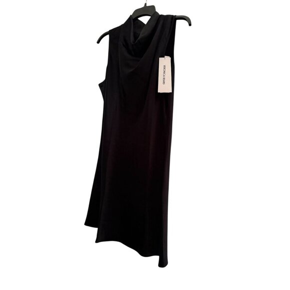 Veronica Beard Womens Black Sleeveless Cowl Neck Silk Mini Dress Sz 8 New - Picture 4 of 9